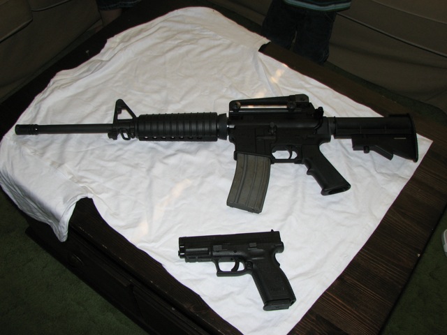 My AR-15 and my XD-9